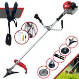 Roçadeira À Gasolina Anmax Cg430p-tb 43cc 2hp 9.000rpm Completa 5 Em 1 Com Carretel De Nylon + Facas 2 Pontas, 3 Pontas, 40 Dentes E 80 Dentes