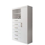 Multi-cômoda Marabá 1.6 Com Porta E 6 Gavetas Branco - Santos Andirá Branco