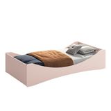 Cama Evolutiva 2 Em 1 Luna Rosa Fosco E Colchão D20 - Reller Móveis Rosa Fosco