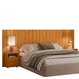 Cabeceira Casal Extensível Frida Com Mesas De Cabeceira Cinamomo - Madetec Cinamomo