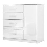 Cômoda Sapateira Vênus 1 Porta E 4 Gavetas Flex Branco - Moval Branco