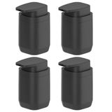 4x Dispenser Saboneteira Sabonete Liquido Ou Aura Preto