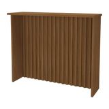 Bancada Ilha Mesa Gourmet Monza Ripada 128cm Freijó - Indékes Freijó