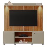 Estante Home Madison 160cm Grigio Fosco-cinamomo Mel Para Tv Até 70? - Mobler Grigio Fosco-cinamomo Mel