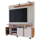 Estante Home Theater Valência Off White-cinamomo Para Tv Até 55? - Permóbili Off White-cinamomo