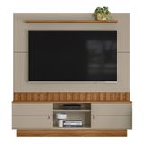 Estante Home Florianópolis 175cm Grigio Fosco-amêndoa Para Tv Até 70? - Mobler Grigio Fosco-amêndoa