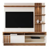 Estante Home Mariana 180cm Off White-amêndoa Para Tv Até 55? - Mobler Off White-amêndoa