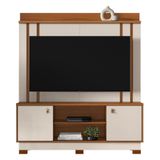 Estante Home Fremont 160cm Cinamomo Mel-pérola Metalizado Para Tv Até 65? - Mobler Cinamomo Mel-pérola Metalizado