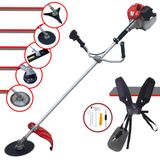 Roçadeira Aparador De Grama Anmax Cg430p-tb À Gasolina 2hp 43cc Com Lâmina 2 Pontas + Lâmina 3 Pontas + Disco 40 Dentes E 80 Dentes + Carretel Ny