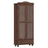Cristaleira Vitrine Rubi 2 Portas E 1 Gaveta Café - Finestra Móveis Café
