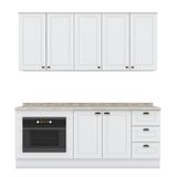 Cozinha Completa Americana 4 Peças Com Balcão Forno De Embutir Branco - Móveis Henn Branco