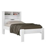 Cama Solteiro Invicta Com Baú Branco - Pr Móveis Branco