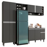 Cozinha Modulada Completa 4 Peças Vanessa Cinza Ajl