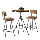 Conjunto Mesa Bistrô Viena E 2 Banquetas Madri 93cm Amarula - Salaone Amarula