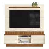 Estante Home Florianópolis 175cm Off White-amêndoa Para Tv Até 70? - Mobler Off White-amêndoa