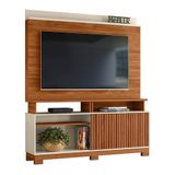 Estante Home Theater Dallas 1.6 Cinamomo Mel-off White-carrara Para Tv Até 70? - Mobler Cinamomo Mel-off White-carrara