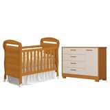 Jogo De Quarto Infantil Cômoda Zaki E Berço Mini Cama Danny Areia Fosco-savana - Reller Móveis Areia Fosco-savana