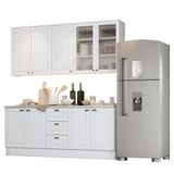 Cozinha Completa Americana 4 Peças Branco Com Tampo - Móveis Henn Branco