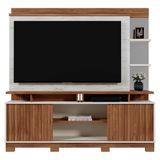 Estante Home Denver 180cm Cinamomo Mel-off White-carrara Para Tv Até 60? - Mobler Cinamomo Mel-off White-carrara