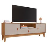 Rack Bancada Esmeralda Plus 160cm Cedro-off White Para Tv Até 60? - Casa D Cedro-off White