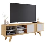 Rack Bancada Paraty 180cm Nature-off White Para Tv Até 60? - Permóbili Nature-off White