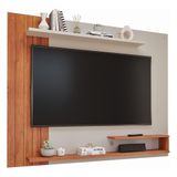 Painel Suspenso Floripa Off White-cinamomo Para Tv Até 65? - Permóbili Off White-cinamomo