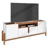 Rack Bancada Lizz 190cm Branco-cedro Para Tv Até 60? - Casa D Branco-cedro