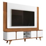 Rack Bancada Com Painel Suspenso Roma 217cm Cedro-branco Para Tv Até 60? - Casa D Cedro-branco