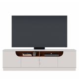 Rack Bancada Santorini 2.0 Off White Matte-freijó Para Tv Até 75? - Colibri Off White Matte-freijó