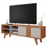 Rack Bancada Paraty 180cm Cinamomo-off White Para Tv Até 60? - Permóbili Cinamomo-off White