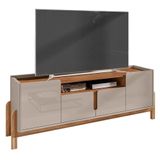 Rack Bancada Lizz 170cm Off White-cedro Para Tv Até 60? - Casa D Off White-cedro