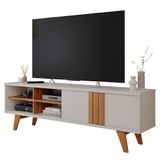 Rack Bancada Paraty 180cm Off White-cinamomo Para Tv Até 60? - Permóbili Off White-cinamomo