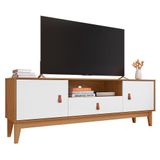 Rack Bancada Esmeralda Plus 160cm Cedro-branco Para Tv Até 60? - Casa D Cedro-branco