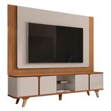 Rack Bancada Com Painel Suspenso Roma 217cm Cedro-off White Para Tv Até 60? - Casa D Cedro-off White