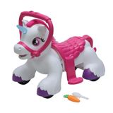 Unicornio Eletrico Infantil Rodinhas E Cela Rosa Zippy Toys