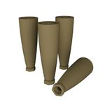 Kit 4 Pés Cônicos Para Cozinha Americana Bronze - Móveis Henn Bronze