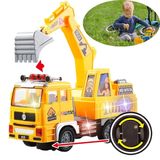 Brinquedo Caminhão Escavadeira Luzes E Som Exclusivo Meninos