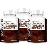Suplemento Cúrcuma Magnésio Dimalato Kit 03 Unidades