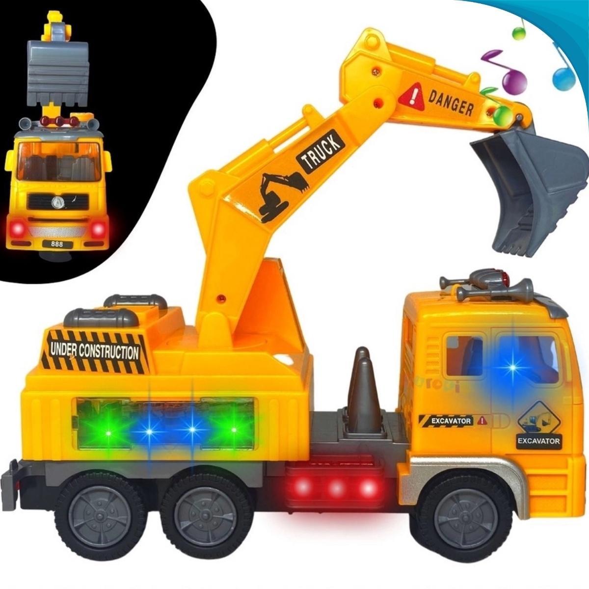Brinquedo Caminhão Escavadeira Luzes E Som Aprender - Carrefour
