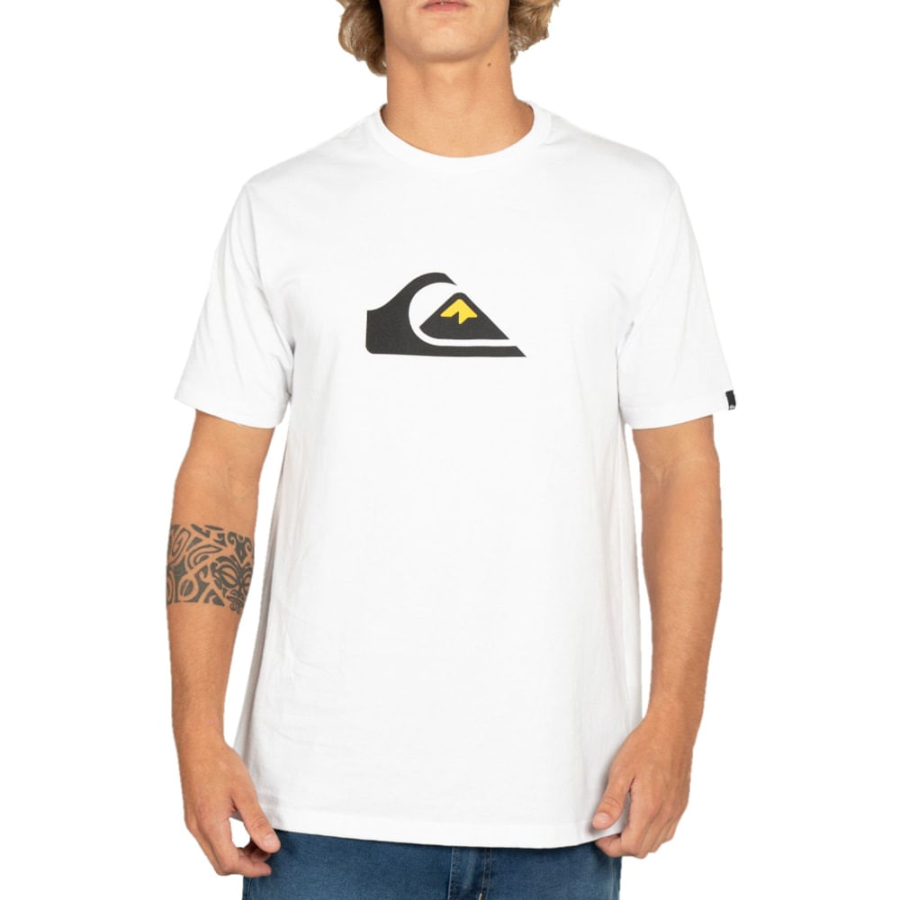 Camiseta Quiksilver Comp Logo Branca
