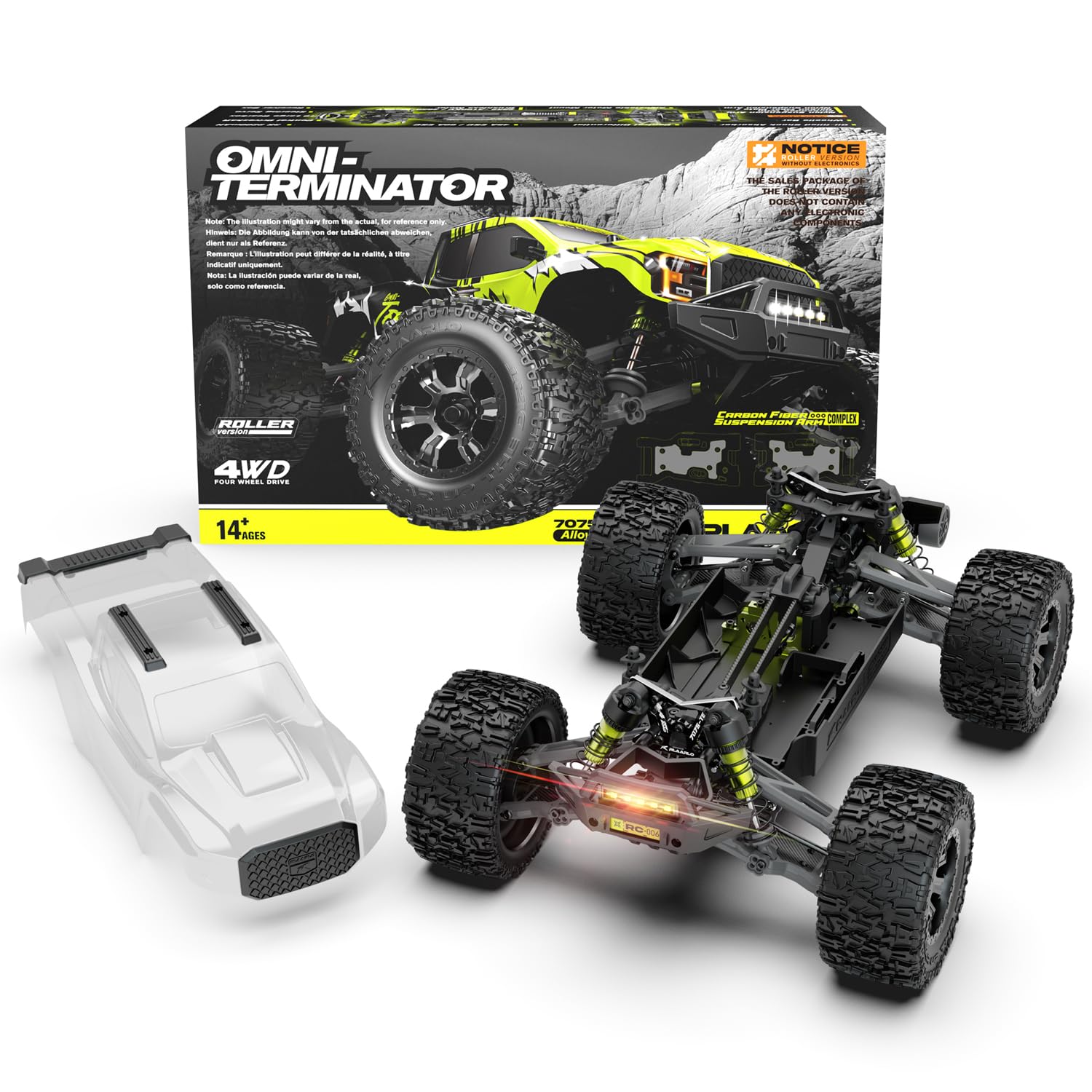Rc Car Roller Croboll Mini 1:10 De Fibra De Carbono Para Adultos