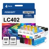 Cartuchos De Tinta Wordgift Lc402 Compatíveis Com Brother Lc402 4-