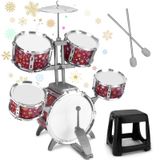 Conjunto De Bateria Chadriivs Kids Musical Jazz Com Banquinho Para 1-3 Anos