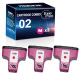 Cartuchos De Tinta Easyprint 3-magenta Compatíveis Com Hp02 Hp-02