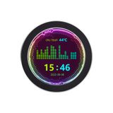 Monitor De Resfriamento De Cpu/gpu Waveshare Lcd Redondo De 2,8 Polegadas Preto