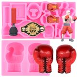 Silicone Mold Boxing Sports Fondant Zixiang, Conjunto De 2