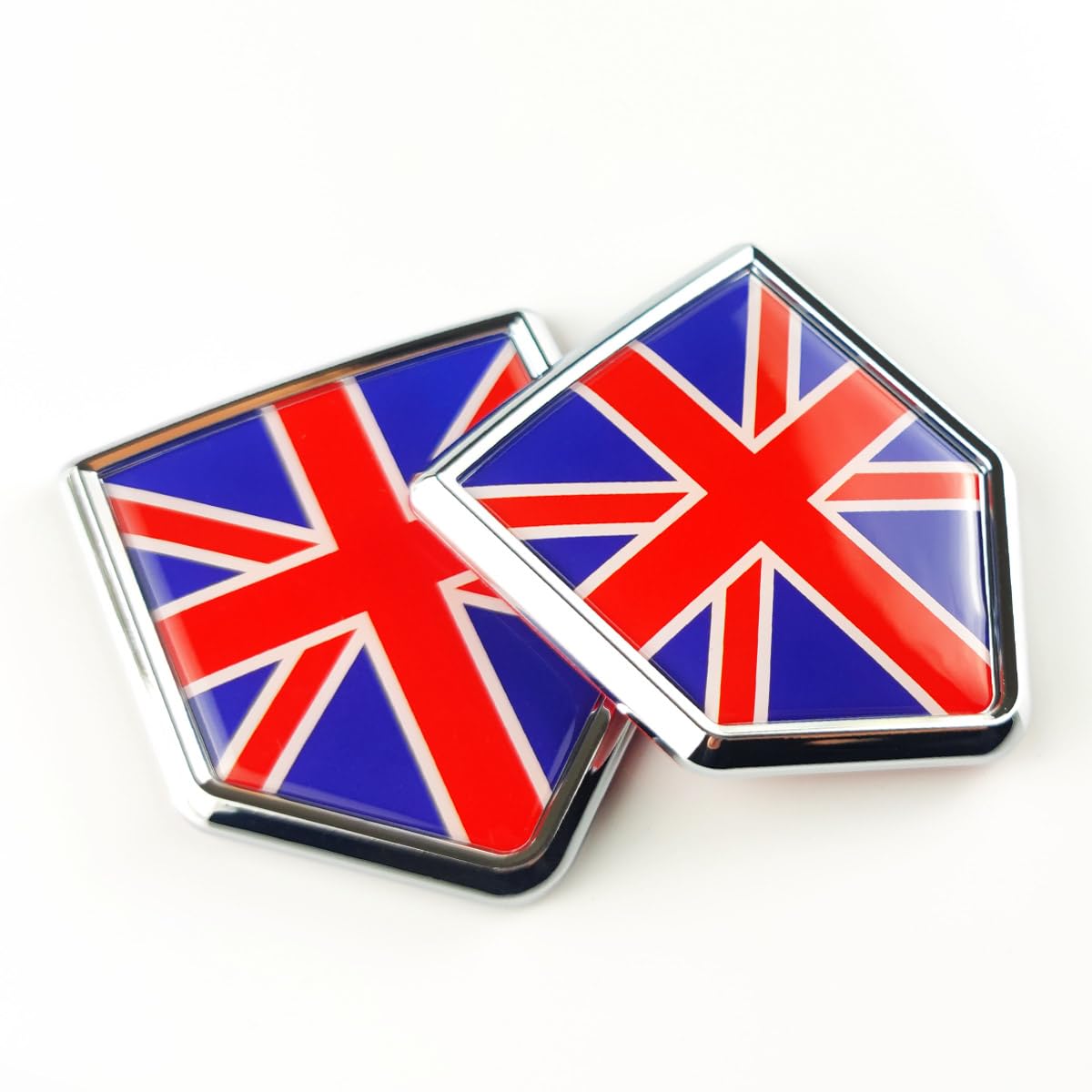 Pacote Com 2 Adesivos Newperlite Uk British Flag Car Emblem