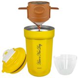 Cafeteira De Acampamento Zk&amp;hx Life 400ml Em Aço Inoxidável