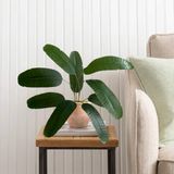 2 Plantas Artificiais Premium De Folhagem Verde Revestido Em Silicone Para Floreiras E Jardins De Inverno