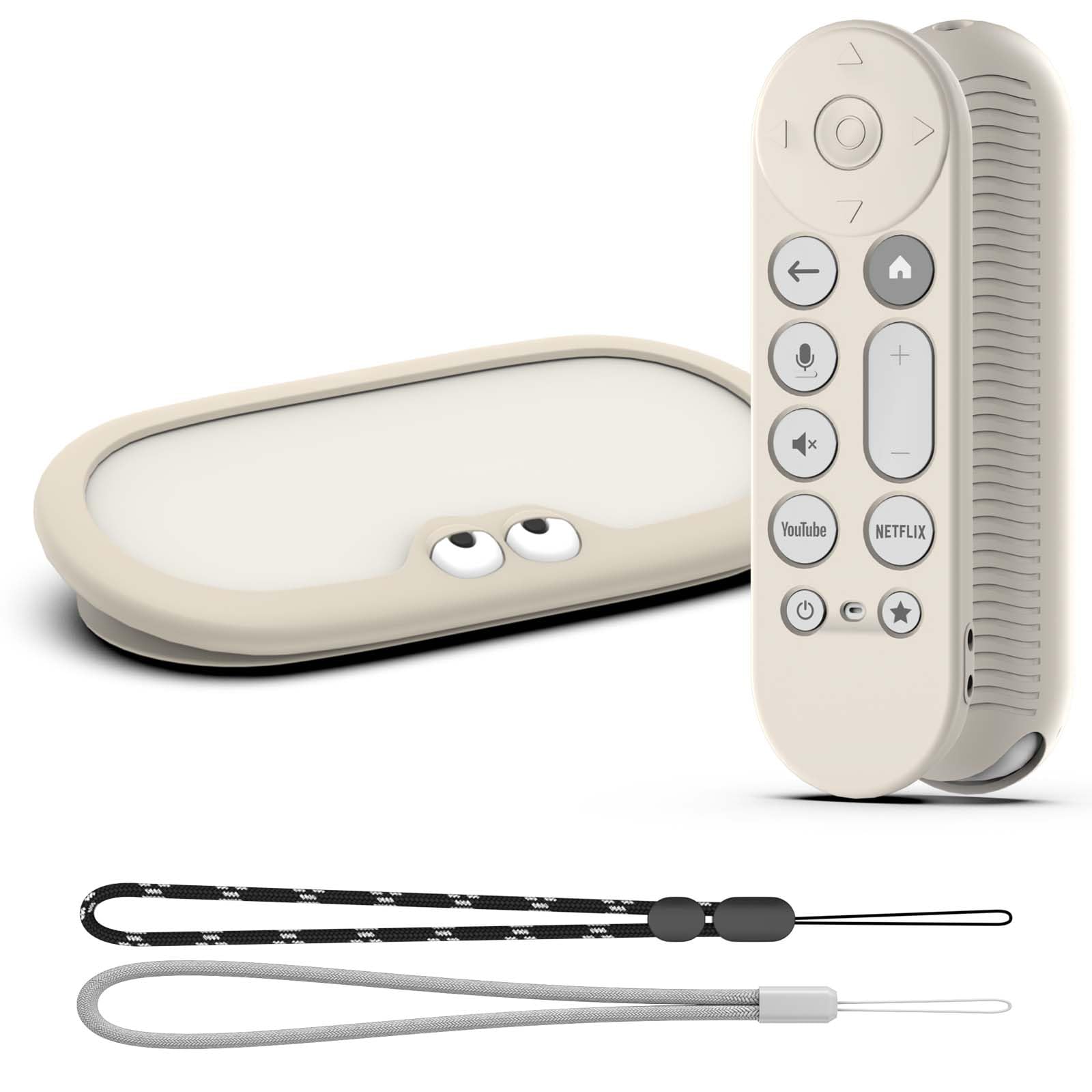 [2 Em 1] Capa De Silicone Para Google Tv Streamer 4k Com Cordão